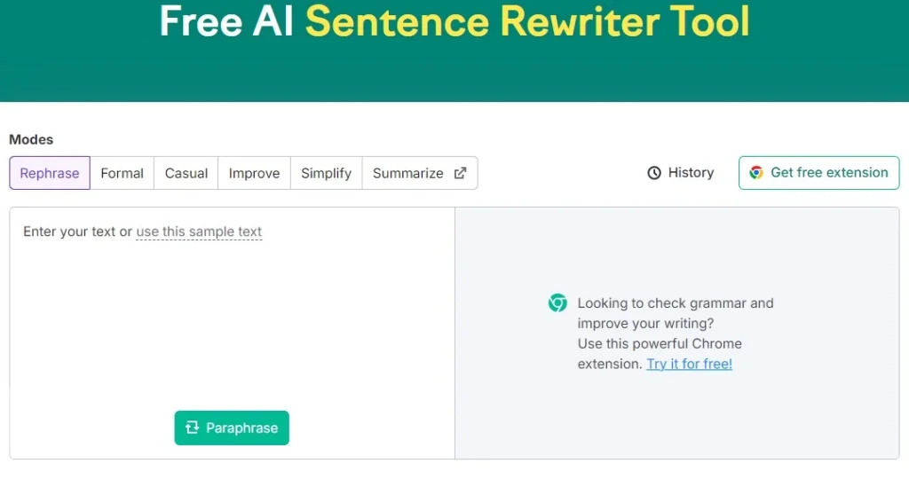 Semrush Sentence Rewriter