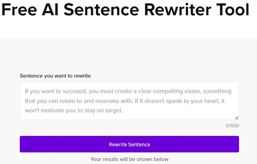 Writerbuddy ai sentence rewriting tool