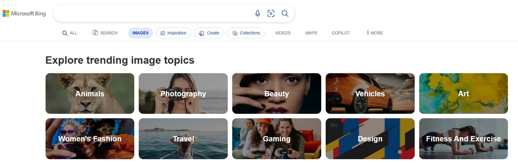Go to Bing Images

